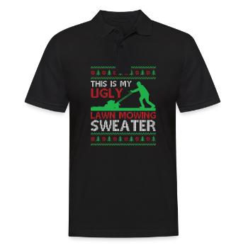Blague de jardinage de Noël C’est ma moche pelouse Mowi - Polo Homme - noir - Devant - Kai (181cm)