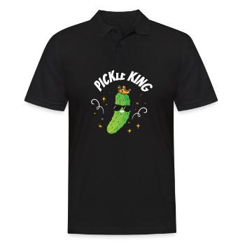 Pickle King - Männer Poloshirt - Schwarz - Vorne - Kai (181cm)
