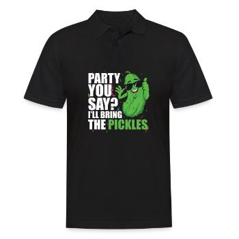 Party You Say Ill Bring The Pickles - Männer Poloshirt - Schwarz - Vorne - Kai (181cm)