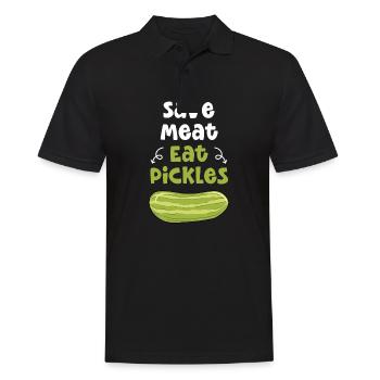 Save Meat Eat Pickles - Männer Poloshirt - Schwarz - Vorne - Kai (181cm)