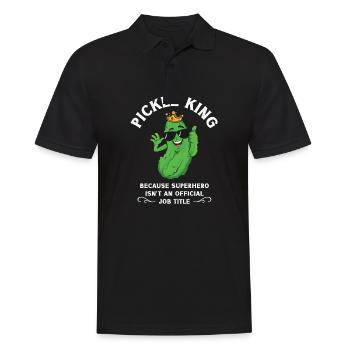 Pickle King Because Superhero Isnt an Official - Men's Polo Shirt - black - Front - Kai (181cm)