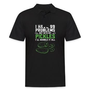 J’ai des problèmes mais avec mes cornichons - Polo Homme - noir - Devant - Kai (181cm)