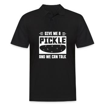 Give Me A Pickle And We Can Talk - Men's Polo Shirt - black - Front - Kai (181cm)