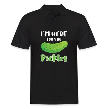 In Here For The Pickles - Men's Polo Shirt - black - Front - Kai (181cm)