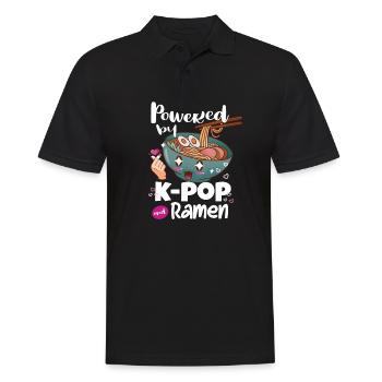 Powered By Kpop and Ramen - Männer Poloshirt - Schwarz - Vorne - Kai (181cm)