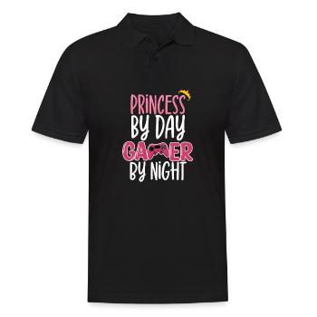 Princess By Day Gamer By Night - Men's Polo Shirt - black - Front - Kai (181cm)