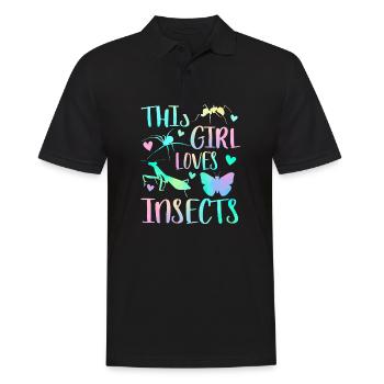 Cette fille aime les insectes - Polo Homme - noir - Devant - Kai (181cm)