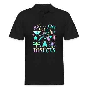 Juste une fille qui aime les insectes - Polo Homme - noir - Devant - Kai (181cm)
