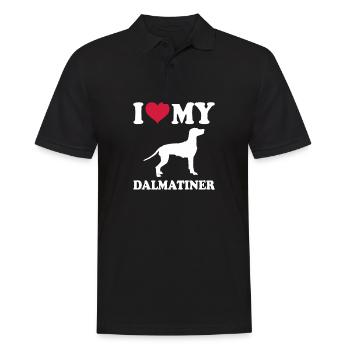 Propriétaire de chien de chien dalmate - Polo Homme - noir - Devant - Kai (181cm)