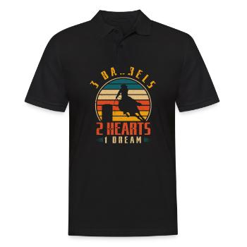 3 Barrels 2 Hearts 1 Dream - Men's Polo Shirt - black - Front - Kai (181cm)