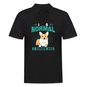 I Was Normal 2 Corgis Ago - Männer Poloshirt - Schwarz - Vorne - Kai (181cm)