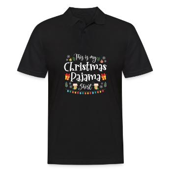 Ceci est ma chemise de pyjama de Noël - Polo Homme - noir - Devant - Kai (181cm)