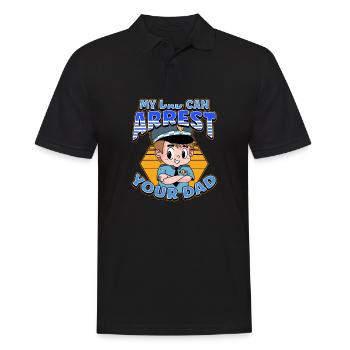 My Dad Can Arrest You Dad - Men's Polo Shirt - black - Front - Kai (181cm)