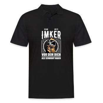 I am the crazy beekeeper Before you all - Men's Polo Shirt - black - Front - Kai (181cm)