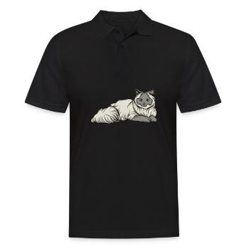 Chat - Polo Homme - noir - Devant - Kai (181cm)