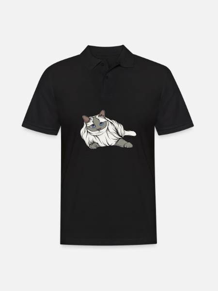 Cat lady - Men's Polo Shirt - black