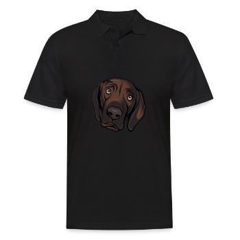 Labrador - Männer Poloshirt - Schwarz - Vorne - Kai (181cm)