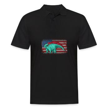Wuerhosaurus Dinosaur Children Dino Gift - Men's Polo Shirt - black - Front - Kai (181cm)