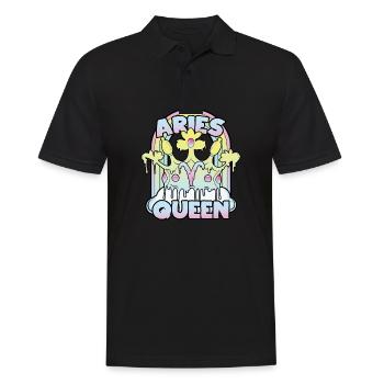 Widder Queen - Männer Poloshirt - Schwarz - Vorne - Kai (181cm)