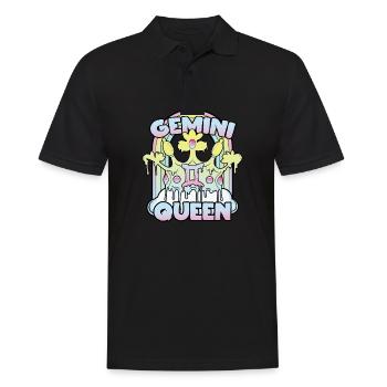 Reine des Gémeaux - Polo Homme - noir - Devant - Kai (181cm)