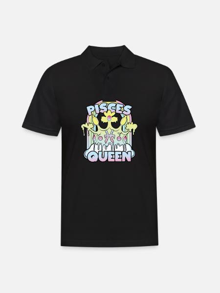 Pisces Queen - Men's Polo Shirt - black