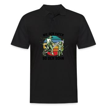 Père et fils Motocross - Polo Homme - noir - Devant - Kai (181cm)