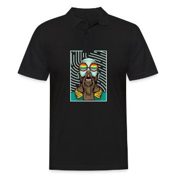 Gay pride - Polo Homme - noir - Devant - Kai (181cm)