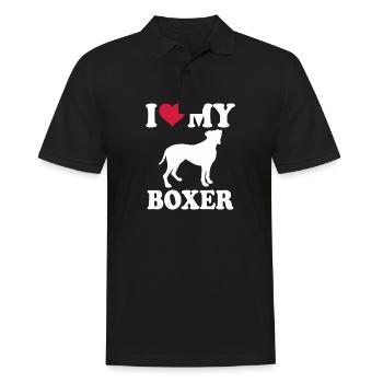 Propriétaire de chien boxeur allemand - Polo Homme - noir - Devant - Kai (181cm)