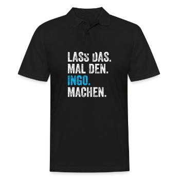 Lass das mal den Ingo machen Name - Männer Poloshirt - Schwarz - Vorne - Kai (181cm)