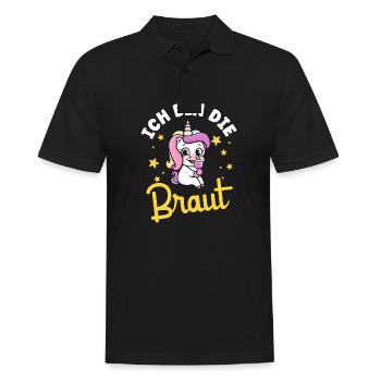 Ich Bin Die Braut Einhorn Jga - Männer Poloshirt - Schwarz - Vorne - Kai (181cm)