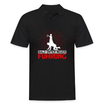 Bald unter Neuer Führung - Männer Poloshirt - Schwarz - Vorne - Kai (181cm)