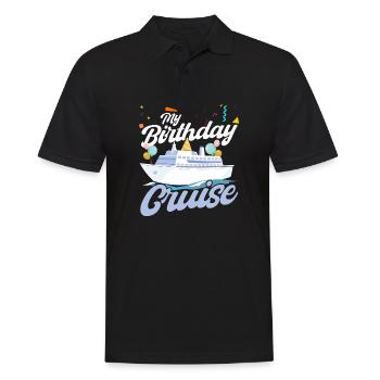 My Birthday Cruise - Männer Poloshirt - Schwarz - Vorne - Kai (181cm)