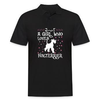 Foxterrier Hund Dog Hundehalter - Männer Poloshirt - Schwarz - Vorne - Kai (181cm)