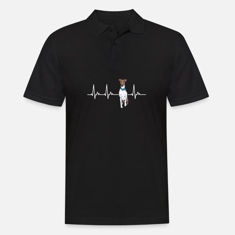 Foxterrier Hund Dog Hundehalter - Männer Poloshirt - Schwarz