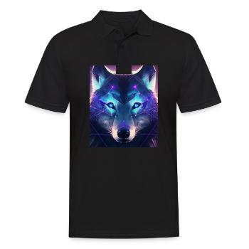 Nature géométrique Trance Polygone Abstrait Mystique - Polo Homme - noir - Devant - Kai (181cm)