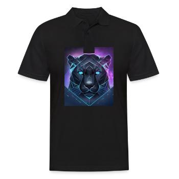 Nature géométrique Trance Polygone Abstrait Mystique - Polo Homme - noir - Devant - Kai (181cm)