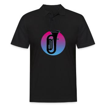 Joueur de tuba Tuba Instrument de musique - Polo Homme - noir - Devant - Kai (181cm)
