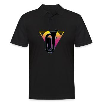 Joueur de tuba Tuba Instrument de musique - Polo Homme - noir - Devant - Kai (181cm)