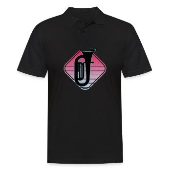 Joueur de tuba Tuba Instrument de musique - Polo Homme - noir - Devant - Kai (181cm)