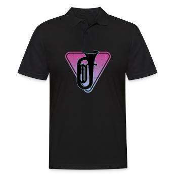 Tuba Player Tuba Musical Instrument - Men's Polo Shirt - black - Front - Kai (181cm)