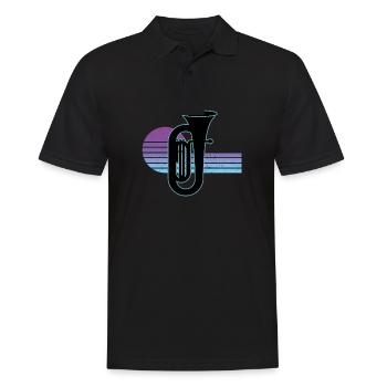 Tuba Player Tuba Musical Instrument - Men's Polo Shirt - black - Front - Kai (181cm)