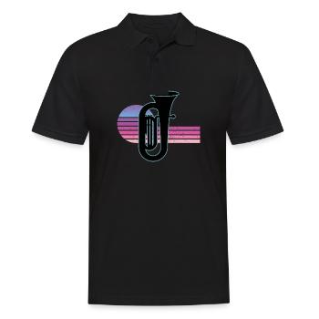 Tuba Player Tuba Musical Instrument - Men's Polo Shirt - black - Front - Kai (181cm)