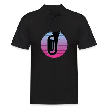 Tuba Player Tuba Musical Instrument - Men's Polo Shirt - black - Front - Kai (181cm)