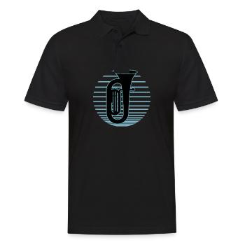 Joueur de tuba Tuba Instrument de musique - Polo Homme - noir - Devant - Kai (181cm)