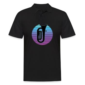 Joueur de tuba Tuba Instrument de musique - Polo Homme - noir - Devant - Kai (181cm)