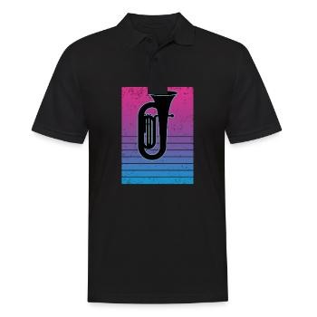 Joueur de tuba Tuba Instrument de musique - Polo Homme - noir - Devant - Kai (181cm)