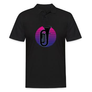 Tuba Player Tuba Musical Instrument - Men's Polo Shirt - black - Front - Kai (181cm)