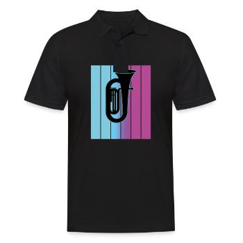 Joueur de tuba Tuba Instrument de musique - Polo Homme - noir - Devant - Kai (181cm)