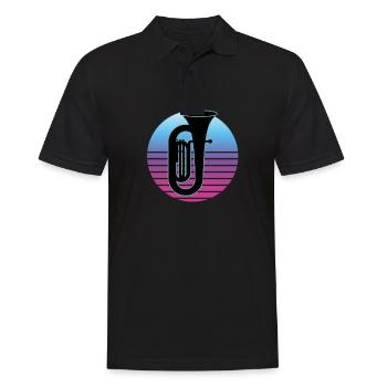 Tuba Player Tuba Musical Instrument - Men's Polo Shirt - black - Front - Kai (181cm)