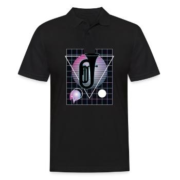 Joueur de tuba Tuba Instrument de musique - Polo Homme - noir - Devant - Kai (181cm)